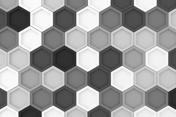Abstract background of hexagon. 3D rendering.