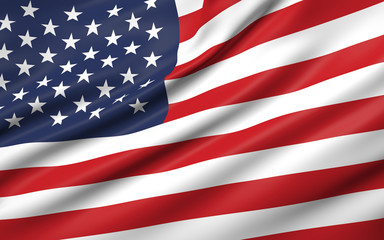 Fototapeta premium 3D illustration of USA flag