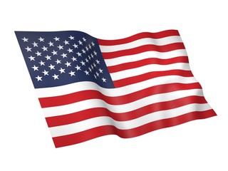 3D illustration of USA flag