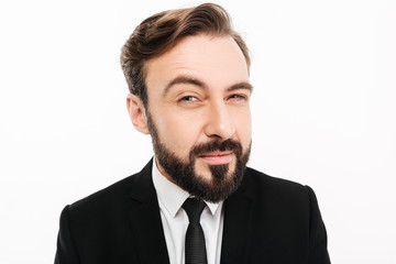 Handsome businessman standing isolated