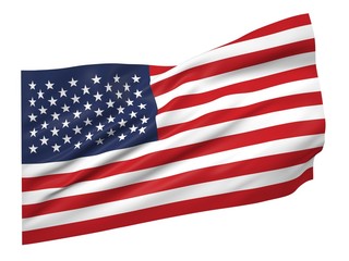 Obraz premium 3D illustration of USA flag