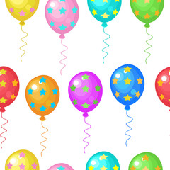 Obraz premium Balloons. Seamless pattern.