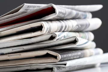 stack of newspapers 