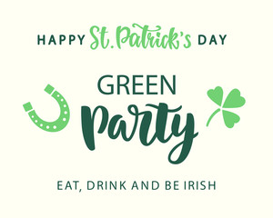 Saint Patrick's Day Party invitation poster