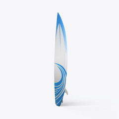 3D render of a surfboard on a white background