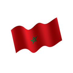 Morocco flag, vector illustration