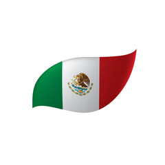Obraz premium Mexican flag, vector illustration