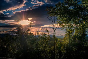 Naklejka premium Sunset France