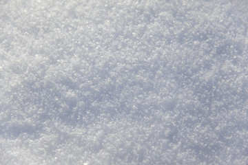 winter background with snow texture closeup