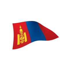 Mongolia flag, vector illustration