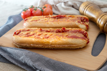 Home made Grilled Hot Dog with cheese, ketchup