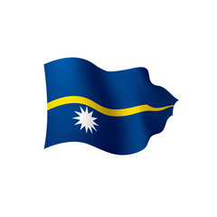 Nauru flag, vector illustration