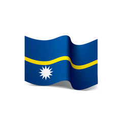 Nauru flag, vector illustration