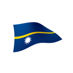 Nauru flag, vector illustration
