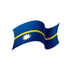 Nauru flag, vector illustration
