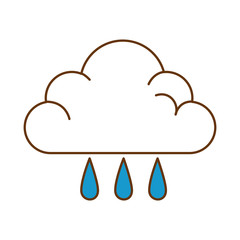 weather cloud rainy icon vector illustration design