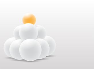 Abstract 3D Sphere design on white background.