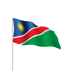 Fototapeta na wymiar Namibia flag, vector illustration