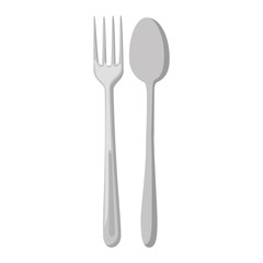 fork and spoon cutlery isolated icon vector illustration design