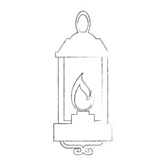 kerosene lantern hanging icon vector illustration design