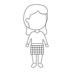 cute little girl character vector illustration design