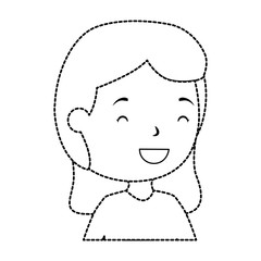 Obraz premium cute little girl character vector illustration design