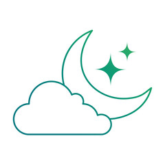Fototapeta na wymiar moon with cloud icon vector illustration design