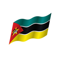 Mozambique flag, vector illustration