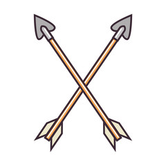 arrows crossed isolated icon vector illustration design