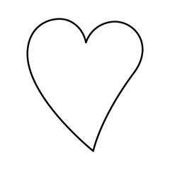 heart love sticker art vector illustration design