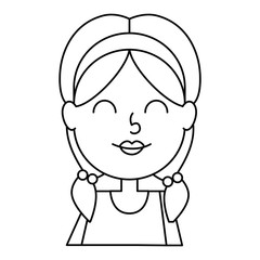 cute little girl character vector illustration design
