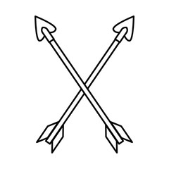 arrows crossed isolated icon vector illustration design