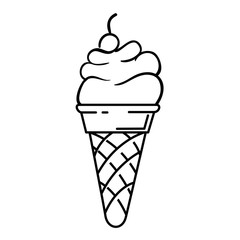 delicious ice cream icon vector illustration design
