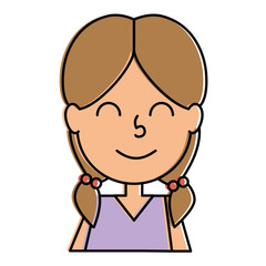 cute little girl character vector illustration design