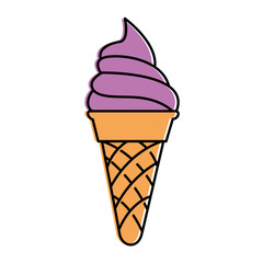 delicious ice cream icon vector illustration design