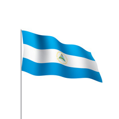 Nicaragua flag, vector illustration