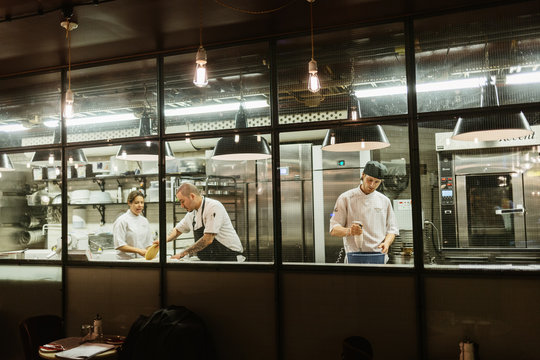 Chefs at bakery in Sweden