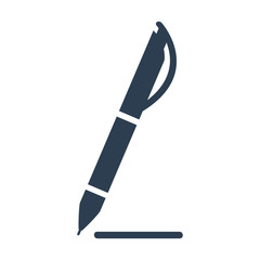 Naklejka premium Pen icon on white background.