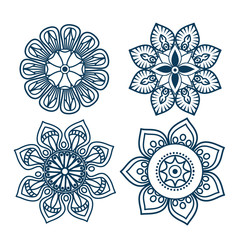 boho style mandala set icons vector illustration design