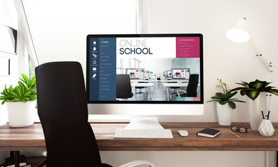 Computer online school window