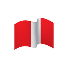 Peru flag, vector illustration