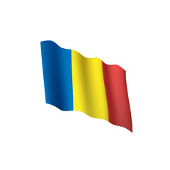 Romania flag, vector illustration