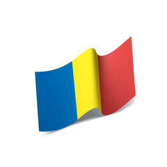 Romania flag, vector illustration