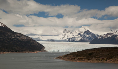 View over the big glacier of El Calafate 
