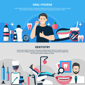 Oral Hygiene And Dentistry Banners
