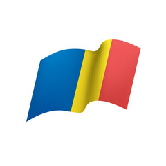Romania flag, vector illustration