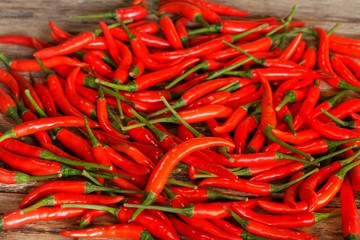 Red Chillies background, Organic ingredient for spicy food,Pattern