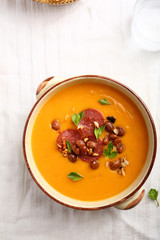 Healthy soup in bowl