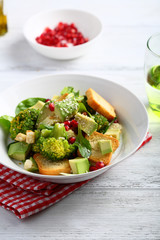 Salad with broccoli and avocado