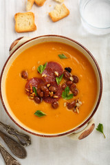 Hot pumpkin soup